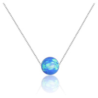 JVD Stříbrný náhrdelník s modrým opálem SVLN0166XF6O300