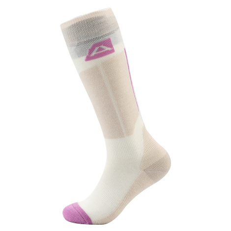 Ponožky z merino vlny Alpine Pro RODE - krémová