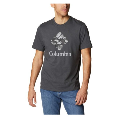 Columbia M RAPID RIDGE GRAPHIC TEE Pánské triko, tmavě šedá, velikost