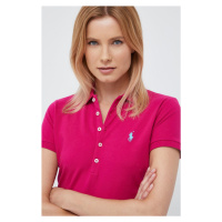 Polo tričko Ralph Lauren růžová barva, s límečkem, 211870245034
