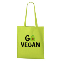 DOBRÝ TRIKO Bavlněná taška s potiskem Go vegan Barva: Limetková