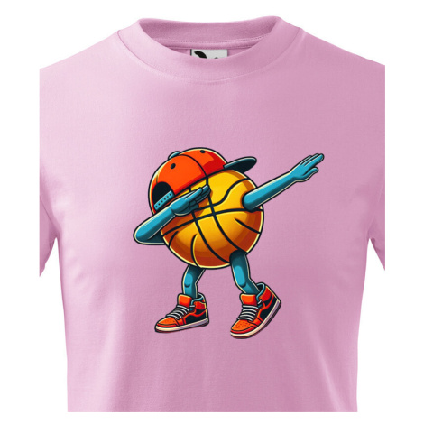 Dětské triko Basketbalový míč dab dance - vtipné Basketbalové tričko triko BezvaTriko