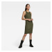 G-STAR Dress - Engineered rib tank dress green