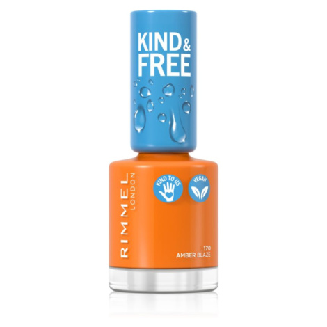 Rimmel Kind & Free lak na nehty odstín 170 Amber Blaze 8 ml