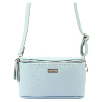 Kožená crossbody kabelka MiaMore 01-001 světle modrá