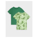 Sinsay - Sada 2 triček - Zelená