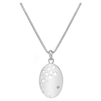 Hot Diamonds Elegantní stříbrný náhrdelník s diamantem Spritz DP862 (řetízek, přívěsek)