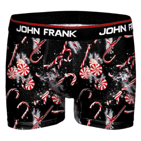 Pánské vánoční boxery John Frank JFBD09 Lízátka | černá