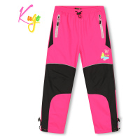 Dívčí šusťákové kalhoty, zateplené - KUGO DK7126, růžová Barva: Růžová