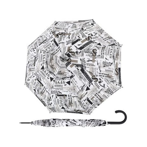 Doppler Fiber Flex AC Scribble White - dámský holový vystřelovací deštník