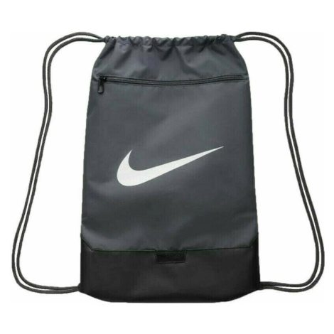Nike Brasilia 9.5 Drawstring Bag Flint Grey/Black/White Kapsa na přezůvky