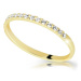 Dámský prsten ze žlutého zlata s čirými zirkony PR0677F + DÁREK ZDARMA