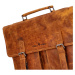 Velká pracovní pánská kožená taška Enzo Green Wood, světle hnědá