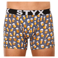 Pánské boxerky Styx long art sportovní guma pivo