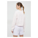 Bavlněná mikina New Balance dámská, růžová barva, hladká, WT23555WAN-WAN
