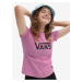 Růžové holčičí tričko VANS Flying Crew Girls