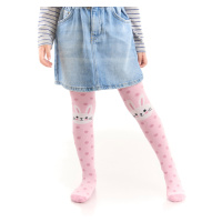 Denokids Bunny Girl Polka Dot Thick Pink Pantyhose.