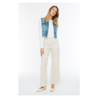 Trendyol Beige Linen Look Pocket Detailed Trousers