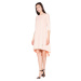 Šaty s asymetrickou sukní VT073 Pink Pudrová