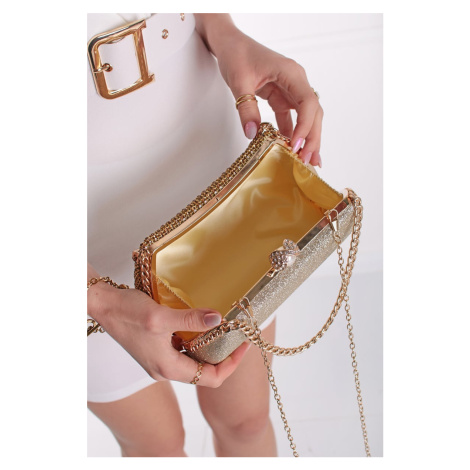 Zlatá společenská kabelka Catryna Paris Style