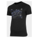 4F Pánské bavlněné tričko H4Z22-TSM021 Deep Black