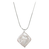 JwL Luxury Pearls Stříbrný náhrdelník s pravou perlou JL0392 (řetízek, přívěsek)
