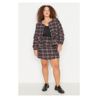 Trendyol Curve Plaid Patterned Tweed Skirt