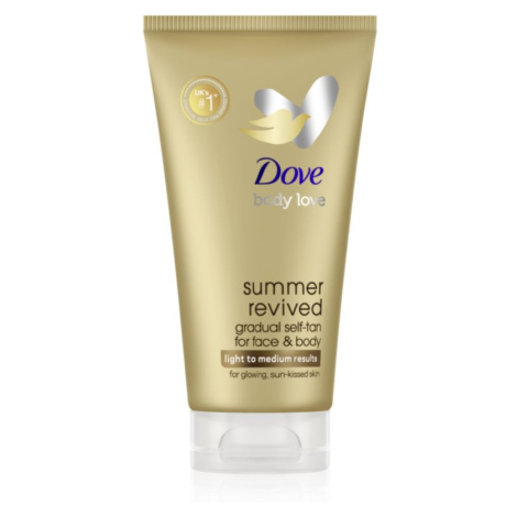 Dove Summer Revived samoopalovací mléko na obličej a tělo odstín LIght to Medium 75 ml
