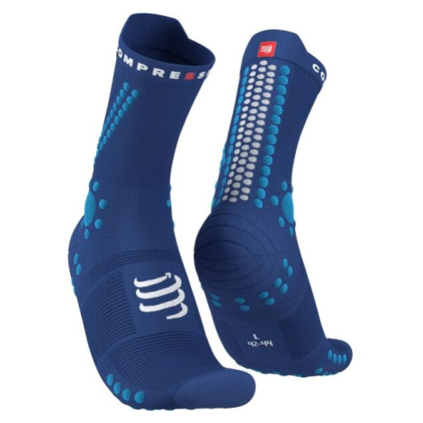 Compressport PRO RACING SOCKS v4.0 TRAIL Běžecké ponožky, modrá, velikost