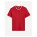 Červené pánské basic tričko Celio Bepiquo