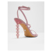 Růžové dámské sandály na jehlovém podpatku ALDO Tiffania