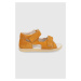 Dětské semišové sandály Mrugała oranžová barva