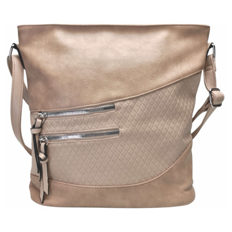 Světle hnědá crossbody kabelka s líbivou texturou Rosita Tapple