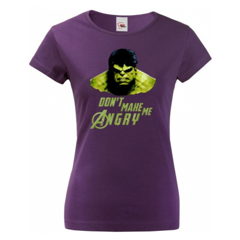 Dámské tričko Hulk 2 z týmu Avengers v celobarevné provedení BezvaTriko