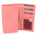 Dámská luxusní peněženka kožená růžová