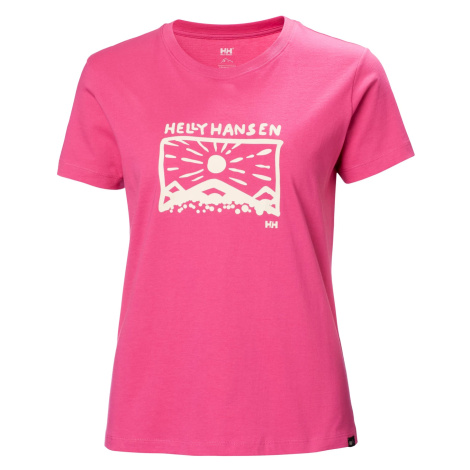 Dámské tričko Helly Hansen F2F Organic Cotton T-Shirt Cascadia Pink