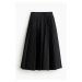 H & M - Skládaná áčková sukně - černá