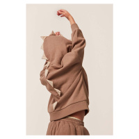 Dětská mikina Konges Sløjd béžová barva, s kapucí, s aplikací