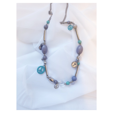 SARLINI náhrdelník s korálky Barva: Postříbřená