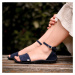 Leguano JARA Blue | Dámské barefoot sandály