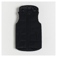 Reserved - Prošívaná vesta s kapucí - Černý