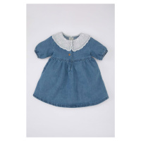 DEFACTO Baby Girl Short Sleeve Jean Dress