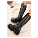 Fox Shoes Women's Black Faux Leather Boots