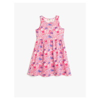 Koton Combed Combed Cotton Dress Sleeveless Round Neck Butterfly Printed Cotton