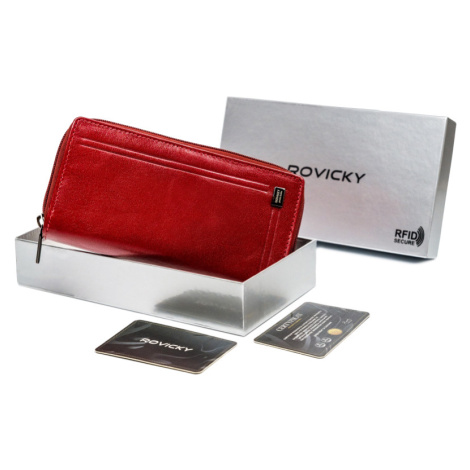 Velká dámská kožená peněženka na zip Rovicky