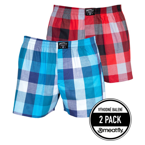 Trenky Meatfly DOUG BOXERSHORTS, modrá/Red