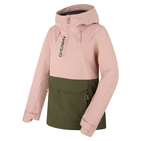 Husky Nabbi L, lt. pink/khaki Dámská outdoor bunda