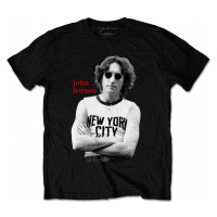 John Lennon tričko, New York City B&W Black, pánské