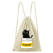DOBRÝ TRIKO Bavlněný batoh s kočkou ANTIDEPRESIVA Barva: Bílá