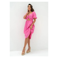Růžové letní šaty MOSQUITO z mušelínu